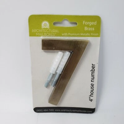 4" Inch Floating House Numbers Forged Brass Architectural Mailboxes Brand New    - Image 1 of 4