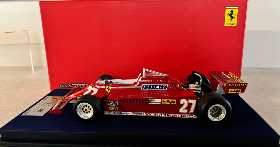 Looksmart 1/18 Ferrari 126CK turbo F1 GP Monaco 1981 -  #27 G. Villeneuve - Immagine 1 di 4