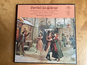 Puccini - La Boheme 2 LP Box Set. Victoria De Los Angeles & Jussi Bjoerling - Picture 1 of 3