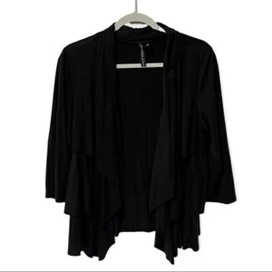 Allie & Rob schwarze Stufen Strickjacke Damen Größe M vorne offen Cardigan - Bild 1 von 9