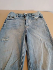 KANCAN JEANS WOMENS 5/26 LIGHT BLUE DISTRESSED - Picture 1 of 9