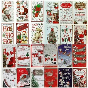15 Assorted Christmas Money Envelope Gift Card Voucher Wallet Xmas Santa Present - Picture 1 of 7