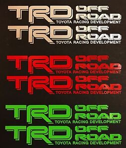 2 TRD Off Road Decal Sticker For Toyota Racing Development Tacoma Tundra 4Runner