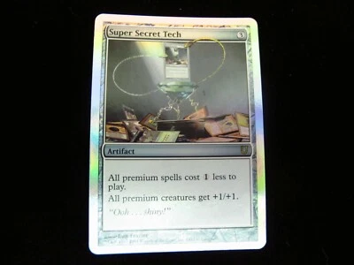 SUPER SECRET TECH UNHINGED EDITION FOIL MAGIC THE GATHERING CARD. - Image 1 of 2