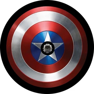 Capt. American Shield tire cover Access Any Size with Camera Hole - Picture 1 of 6