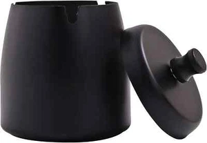 Small Outdoor Ashtray with Lid for Cigarette, Smokeless Stainless Steel Ash Tray - Picture 1 of 8