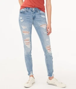 GIRLS AERO DISTRESSED JEANS SIZE 2 NWOT - Picture 1 of 3