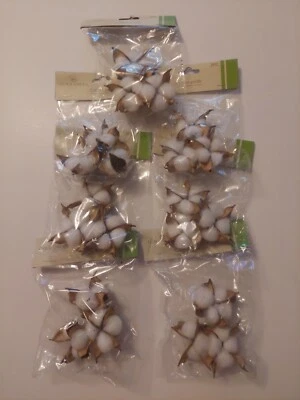 7 Juegos de 3 Bolas Vainas de Algodón 2" Decoración de Granja Artesanía Corona Vintage País Foto 1 de 2