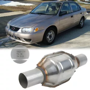 For Toyota Corolla 1998-2008 2" ID/OD Catalytic Converter w/Heat Shield Weld-On - Foto 1 di 9