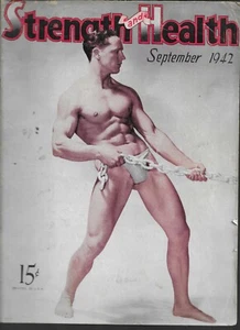 STRENGTH AND HEALTH-THE STRENGTH & SUPER FITNESS MAGAZINE-SEPT. 1942 ISSUE - Picture 1 of 3