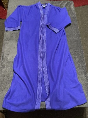 Vintage Wolverine robe house coat Purple trim Size L 16-18 euc e1650 Foto 1 de 4