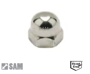 2 UNF Zoll Hutmuttern Edelstahl A2 3/8" -24 - dome nut - Bild 1 von 1