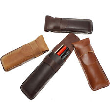 Handmade Cowhide Leather Vintage Pencil Case Pen Bag