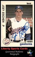1997 Best Joey Eischen #6 Authentic Autographed Card Texas Rangers