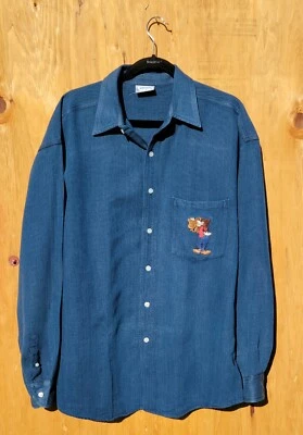 Camisa Bordada Goofy Vaquera Disneyland París Años 90 De Colección Talla Pequeña RARA  Foto 1 de 4