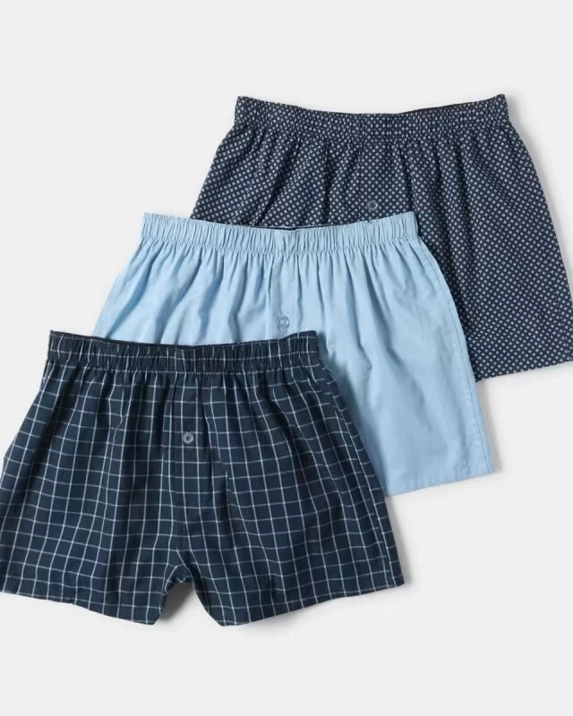 3x Mens Woven Boxer Shorts Lightweight Breathable Cotton Underwear L XL XXL 3XL - image 1 of 1