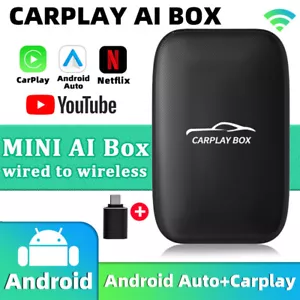 CarPlay Ai box Android Wireless CarPlay Android Auto Adapter Youtube Netflix - Picture 1 of 11