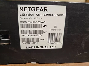 NETGEAR M4250-26G4F-PoE++ Managed Switch GSM4230UP-100NAS Open Box - Picture 1 of 8