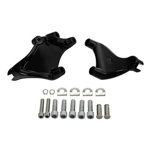 Black Passenger FootPegs Mount Kit Fit For Harley Sportster XL 883 1200 14-22 US - Picture 1 of 6