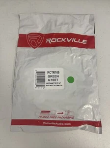 Rockville RCTR106G 6' 1/4'' TRS to 1/4'' TRS Cable, Green, 100% Copper - Picture 1 of 2
