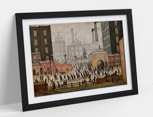 COMING FROM THE MILL, L.S. LOWRY-HOME DECOR GERAHMTER WANDKUNST PAPIERDRUCK POSTER - Bild 1 von 10