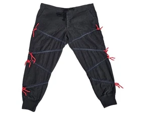Greg Lauren Pantalone a costine in tessuto per tenda a zigzag taglia XL blu - Foto 1 di 6