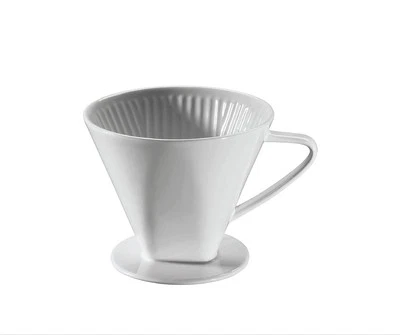 Cilio Kaffeefilter Größe 6 weiß aus Porzellan Handfilter für Kaffee langlebig