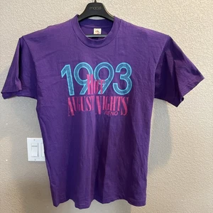 1993 Hot August Nights Reno Men's T-Shirt Purple XL Car Show Single Stitch USA - Picture 1 of 8