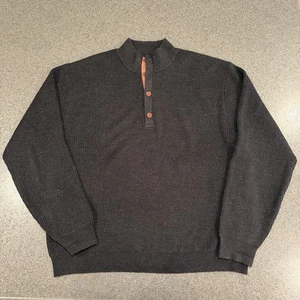 Suéter Orvis Para Hombre Merino Botón Cuello Simulado Waffle Henley Negro XL Suave - Imagen 1 de 4