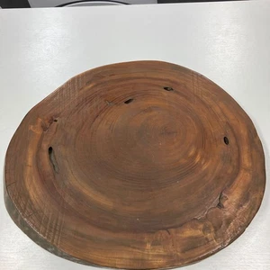 Vintage Blumenständer aus Holz rund - rustikale Wohndeko - Bild 1 von 7