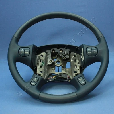 Volante GM OEM de cuero azul 16825504 para 00-01 Buick LeSabre con audio Foto 1 de 4