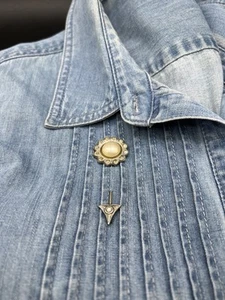 Antique Pot Metal, Faux Pearl, Rhinestone Stick Pin, Screw On Base, Art Deco - Picture 1 of 8