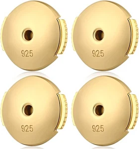 Gold Earring Backs, Earring Backs Gold Hypoallergenic Replacements for Stud W... - Picture 1 of 7