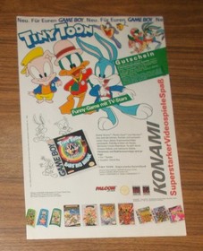 Seltene Werbung Nintendo NES Gameboy TINY TOON ADVENTURES BABS BIG BREAK 1993