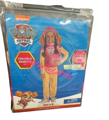 Disfraz Patrulla Canina Skye Niño Pequeño Talla 2T 3 Piezas Paquete Cachorro Bolso Snack Nickelodeon Rosa Foto 1 de 2