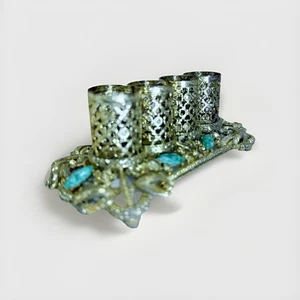 Vintage Sam Fink (SF) Juwel STRASS Ormolu Waschtisch LIPPENSTIFTHALTER Caddy MCM - Bild 1 von 7