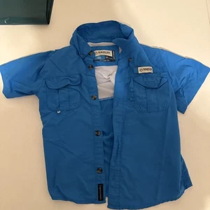 Magellan Boys 5/6 Fishing Shirt Blue Short Sleeve Vented Outdoor Gear - Picture 1 of 4
