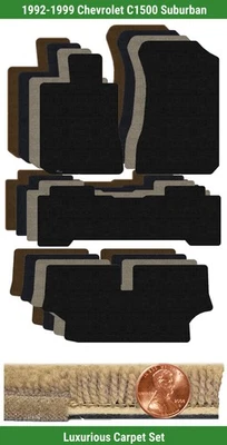 Juego de alfombrillas de lujo personalizadas para Chevrolet C1500 Suburban 92-99 (4 piezas) #CPK Foto 1 de 4