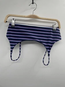 Carve Designs Bikini Top Women's Small Blue Striped Stretch Swimwear Beach NWT - Picture 1 of 5