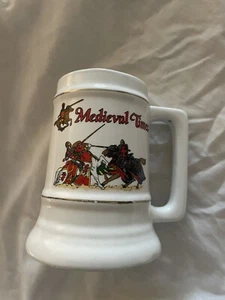 Medieval Times Beer Stein Mug Tankard Joust 6" Tall Knights Tournament Ceramic - Picture 1 of 2