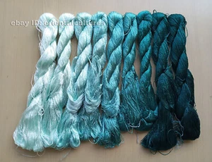 9bundles 100%real natural mulberry silk,hand-dyed embroidery silk floss/thread - Picture 1 of 12