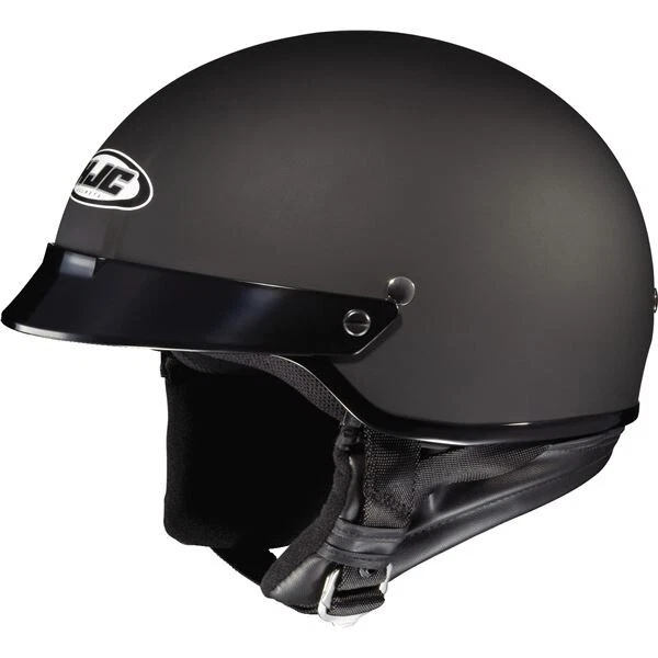 Open Box HJC Adults CS-2N Motorcycle Half Helmet Flat Black - Small - Image 1 of 1