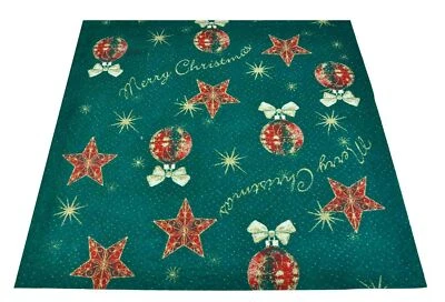 CASA TESSILE Tappeto di Natale verde ADDOBBI NATALIZI passatoia 100x97 cm. VE2