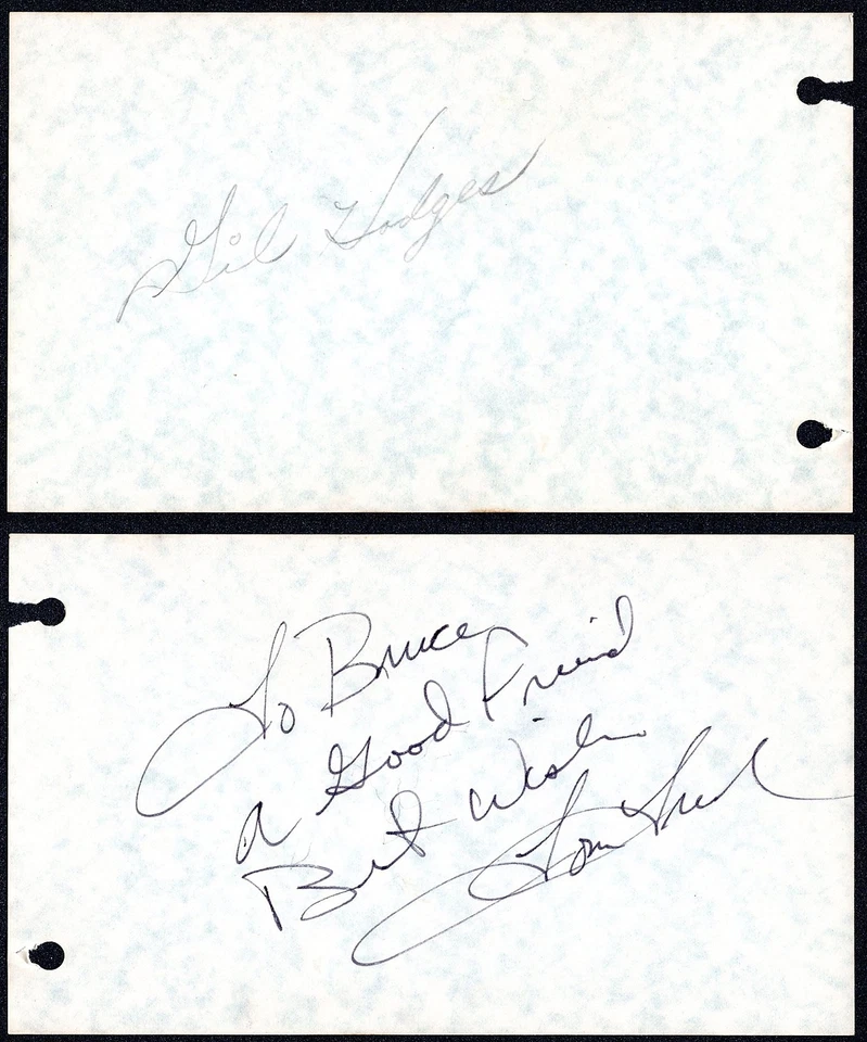 PSA DNA Gil Hodges Tom Tresh Autograph Signed AUTO Dodgers Yankees Mets TRB 053 - Image 1 of 1