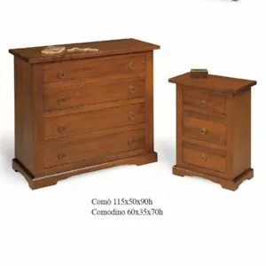 Dresser' Bedside Table Group Tuscan 1 Dresser’S +2 Walnut Dark Art Povera (176) - Picture 1 of 1