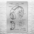 Headphones Poster Patent Print DJ Gift Headphones Wall Art Audio Engineer Gift