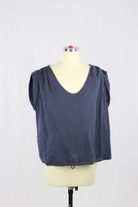 Blusa VELVET BY GRAHAM & SPENCER Jayla Azul Marino Algodón Gasa, Talla S - Imagen 1 de 12