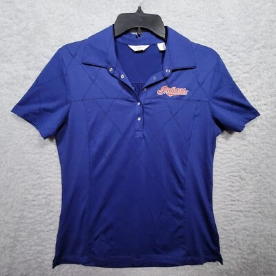 Camisa Callaway para mujer azul mediana de golf ajustada a presión manga corta Cleveland Foto 1 de 4