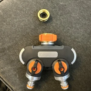 2/4Way Garden Tap Splitter Brass Lawn Irrigation Tool Water Hose Quick Connector - Picture 1 of 2