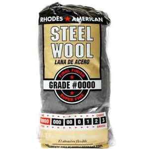 Steel Wool 12 pad Super Fine Grade #0000 Rhodes American Final Finish DEAL!!
